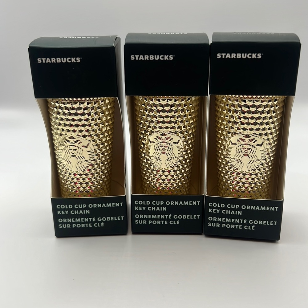 Starbucks Chrome Gold Keychain